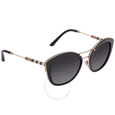 Burberry Grey Gradient Polarized Butterfly Ladies Sunglasses 